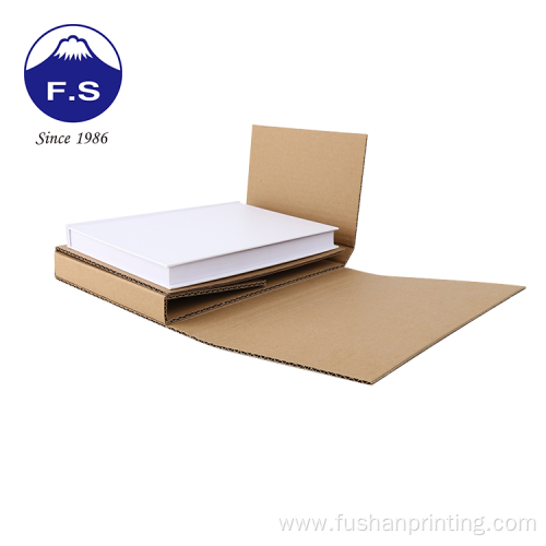 Easy assemble corrugated cardboard shipping book mailer box